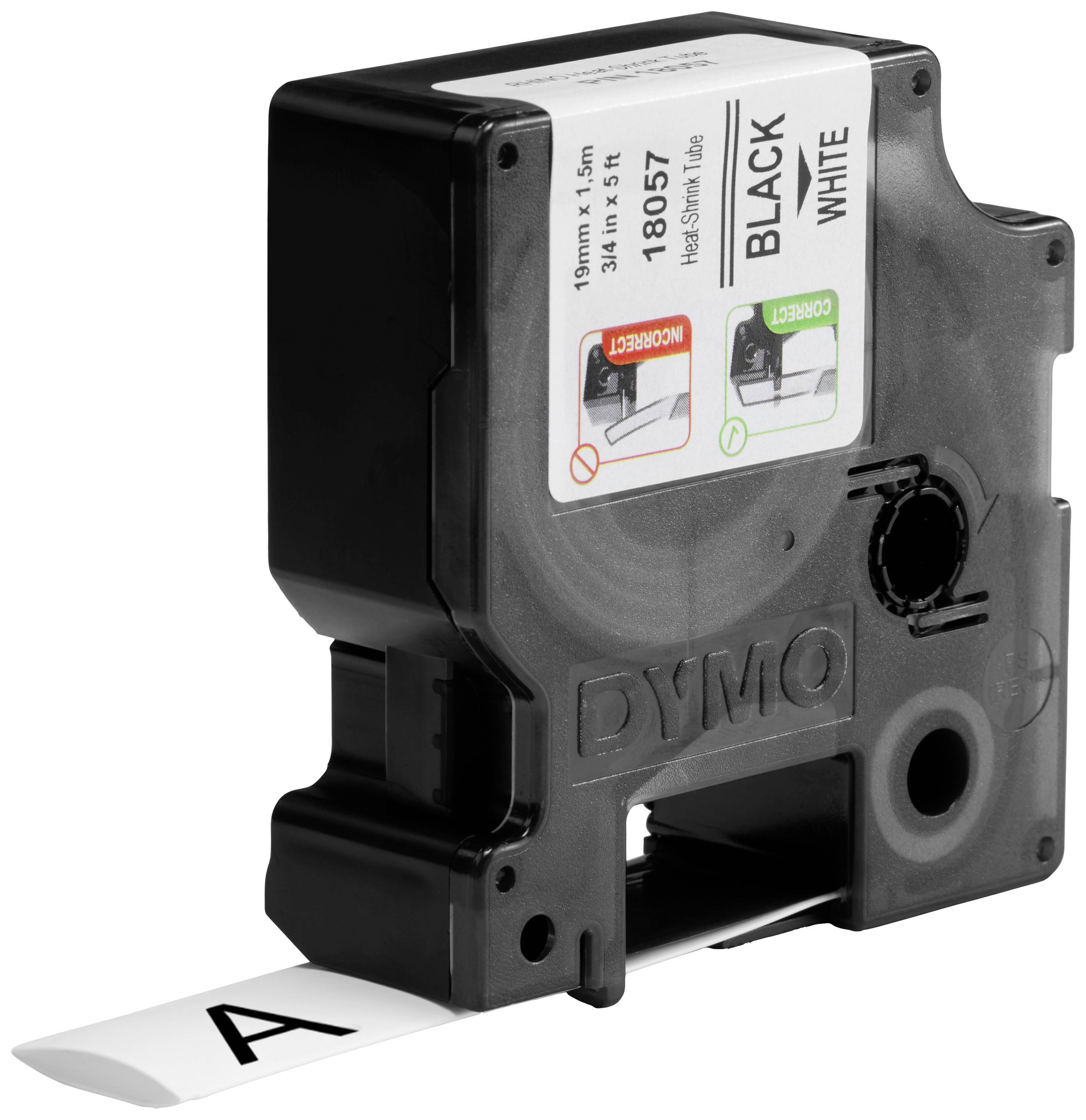 DYMO Rhino Heißschrumpfschlauch 19mmx1.5m schwarz->weiß Multimedia-Technik Verbrauchsmaterial