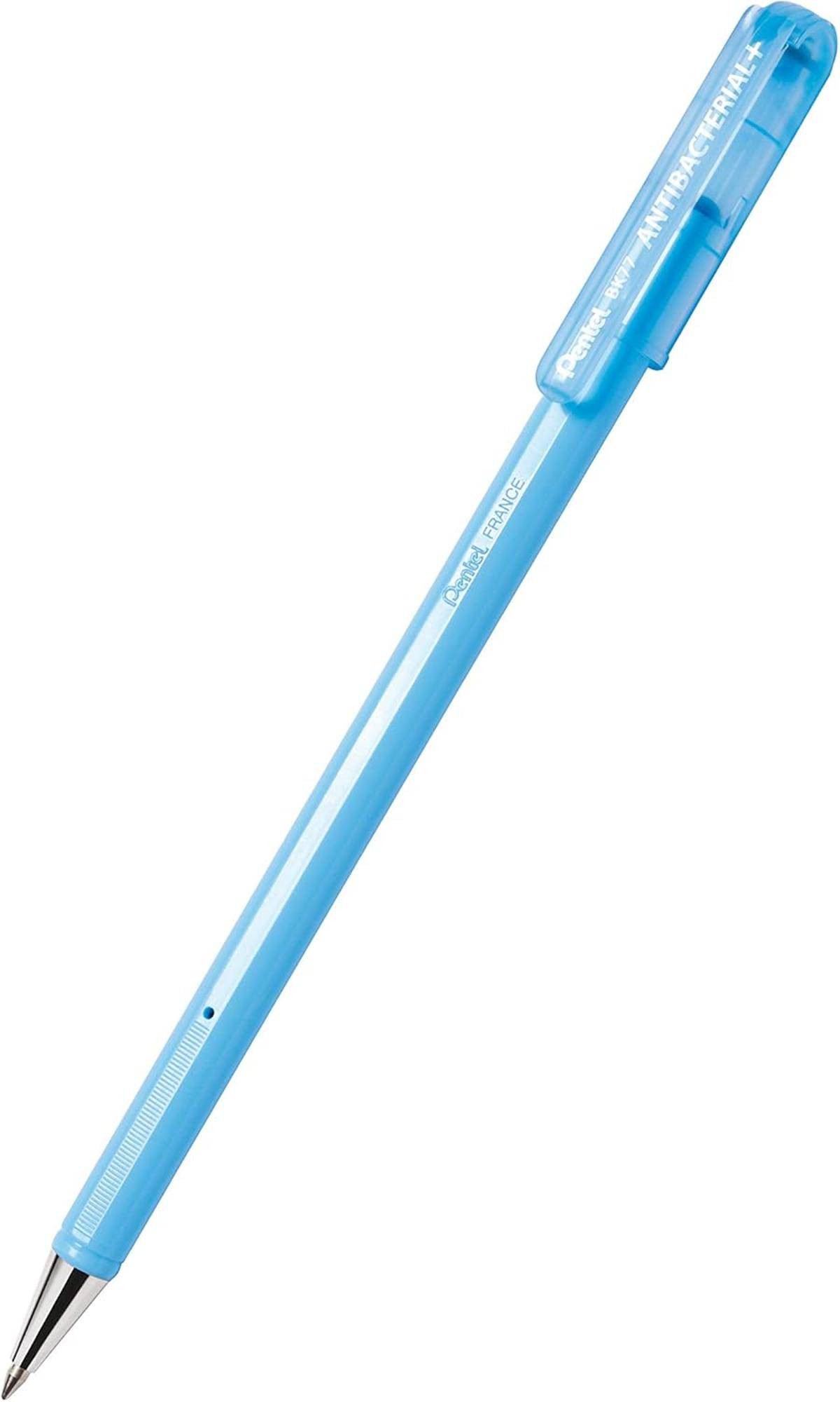 Pentel Superb Antibakterial BK77AB Kugelschreiber Blau Pg=12 Stück