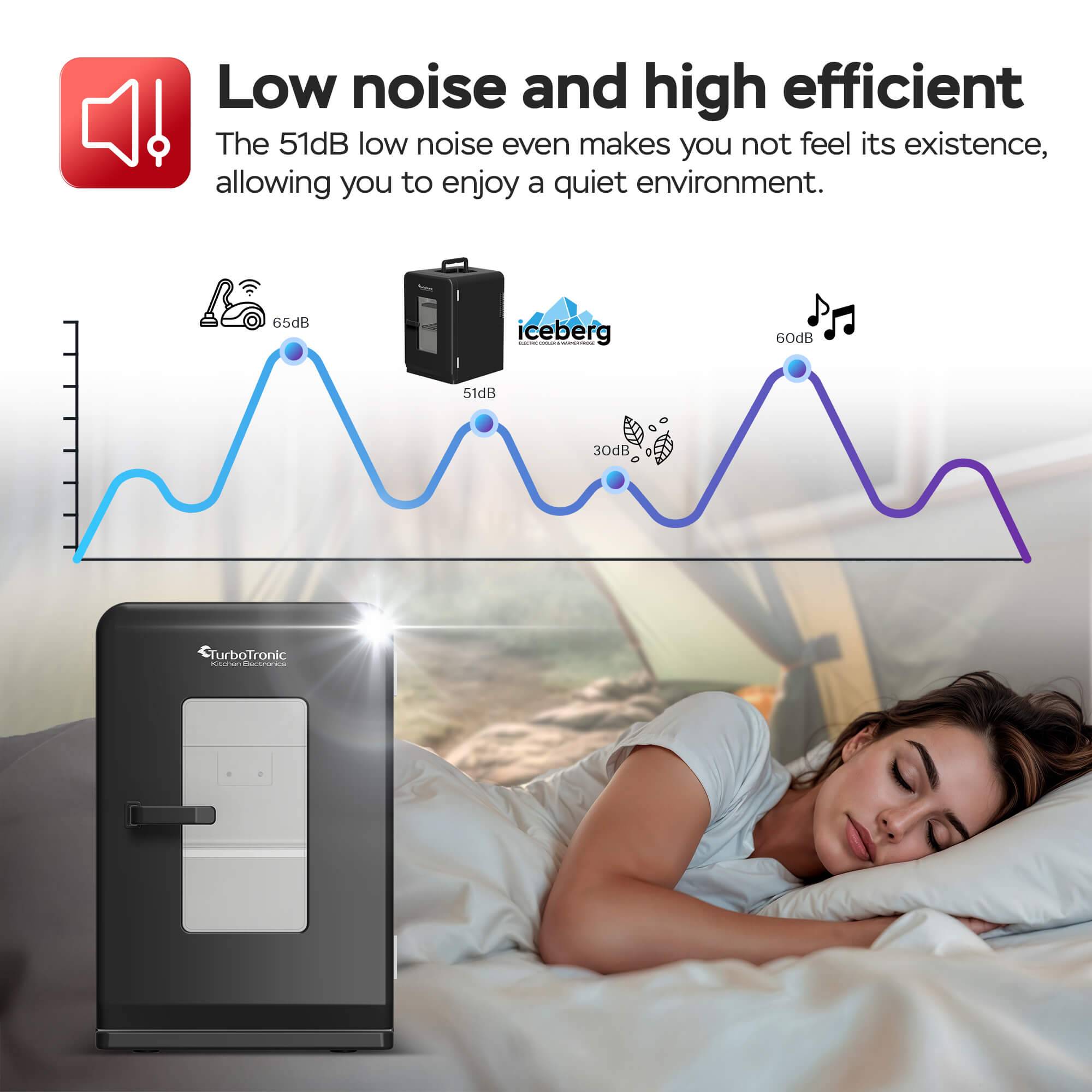 TurboTronic 2in1 Mini Kühlschrank Kühlbox 15 L Kühl & Heizfunktion tragbarer AC DC 220-240V/12V Steckdose und Zigarettenanzünder Warmhaltebox Ther
