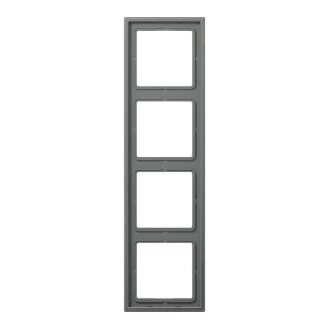 JG Rahmen 4fach AL2984AN Aluminium anthrazit lackiert Install.Baumaterial Schaltermat/Geb.Steu