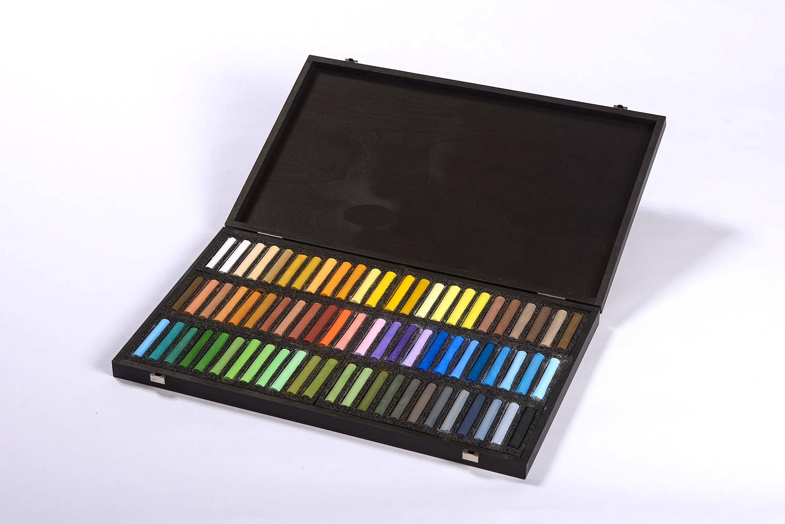 Blockx Holzbox mit 72 Pastellkreiden, 45x27,5 cm, Tiere 12072ABXC