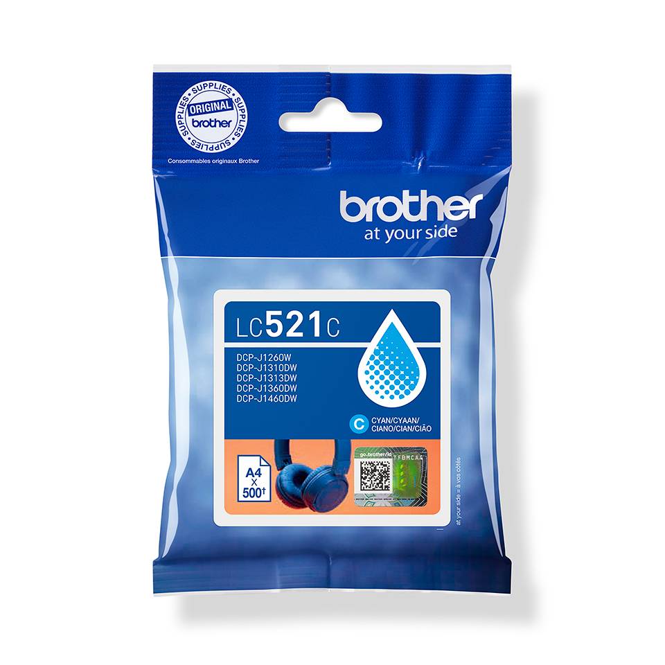 Brother LC521C - Cyan - original - Kissenverpackung