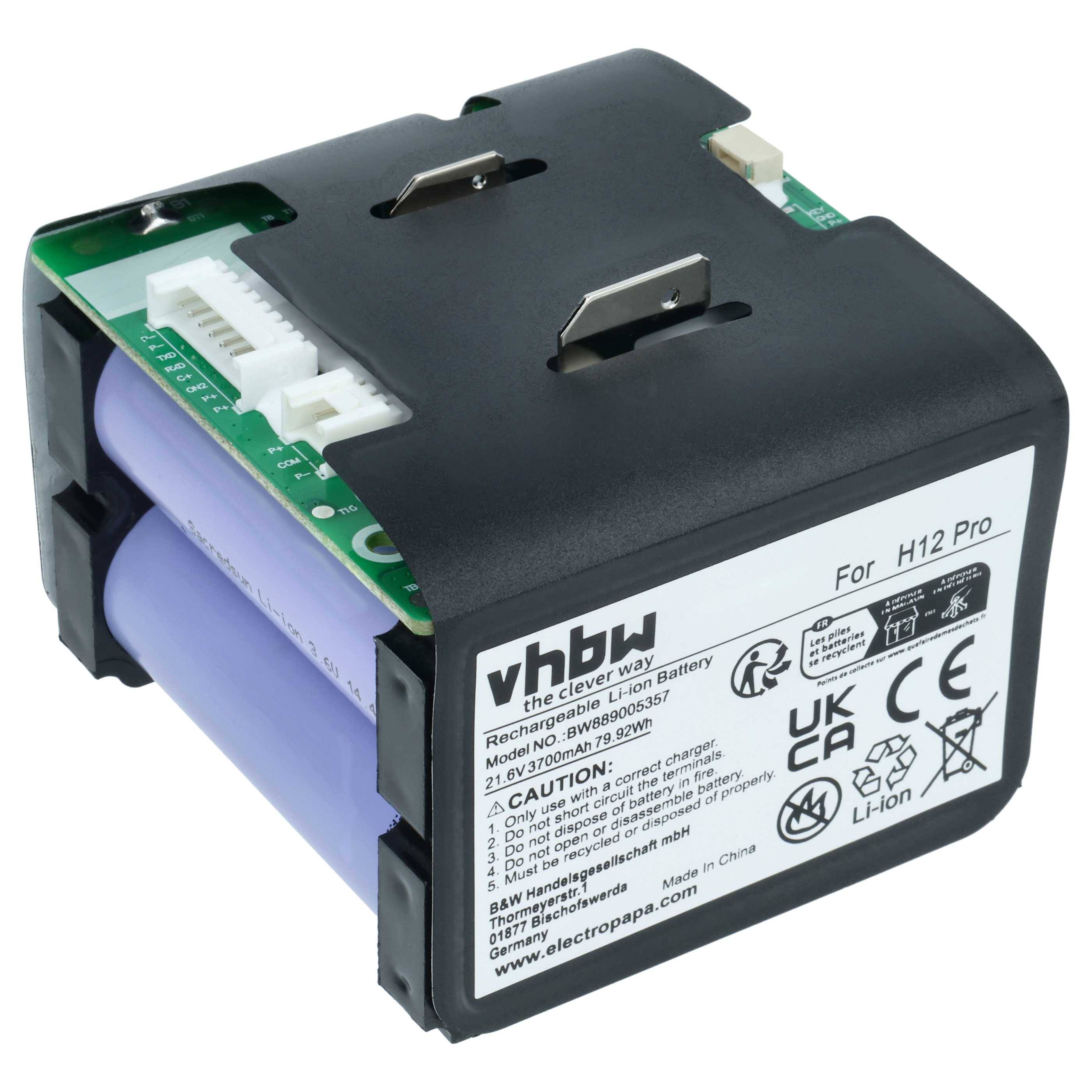 vhbw Akku kompatibel mit Dreame W2335D | Staubsauger (3,7 Ah, 21,6 V, Li-Ion)