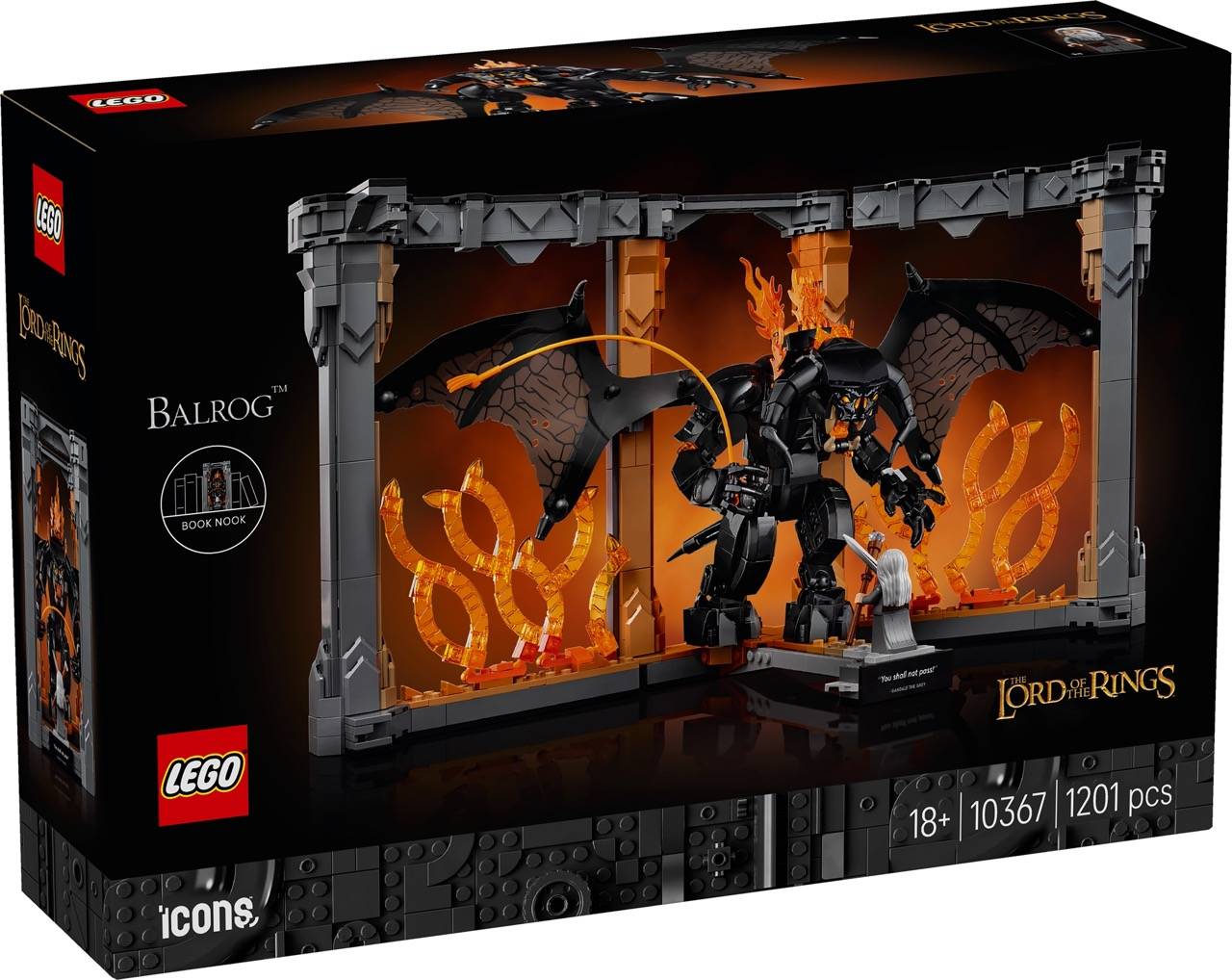 LEGO® 10367 Icons - Der Herr der Ringe: Balrog Bücherstütze