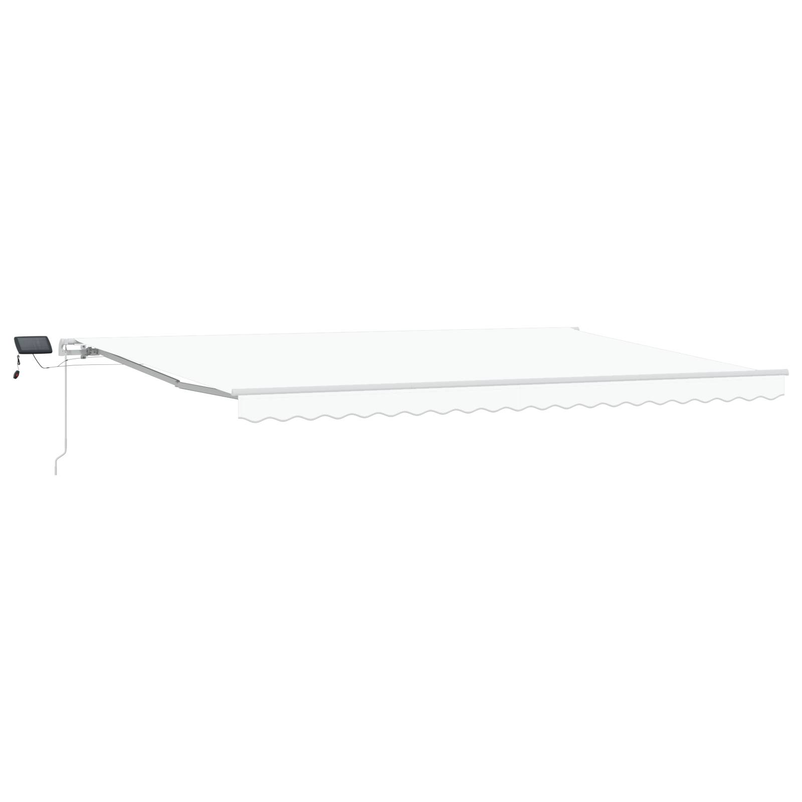vidaXL Manuelle Einziehbare Markise mit LED Weiß 500x300 cm