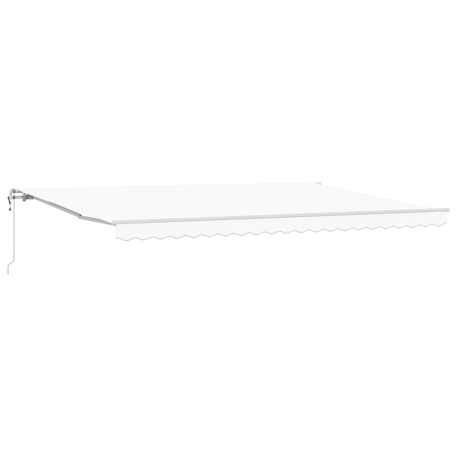 vidaXL Automatische einziehbare Markise Weiß 500x350 cm