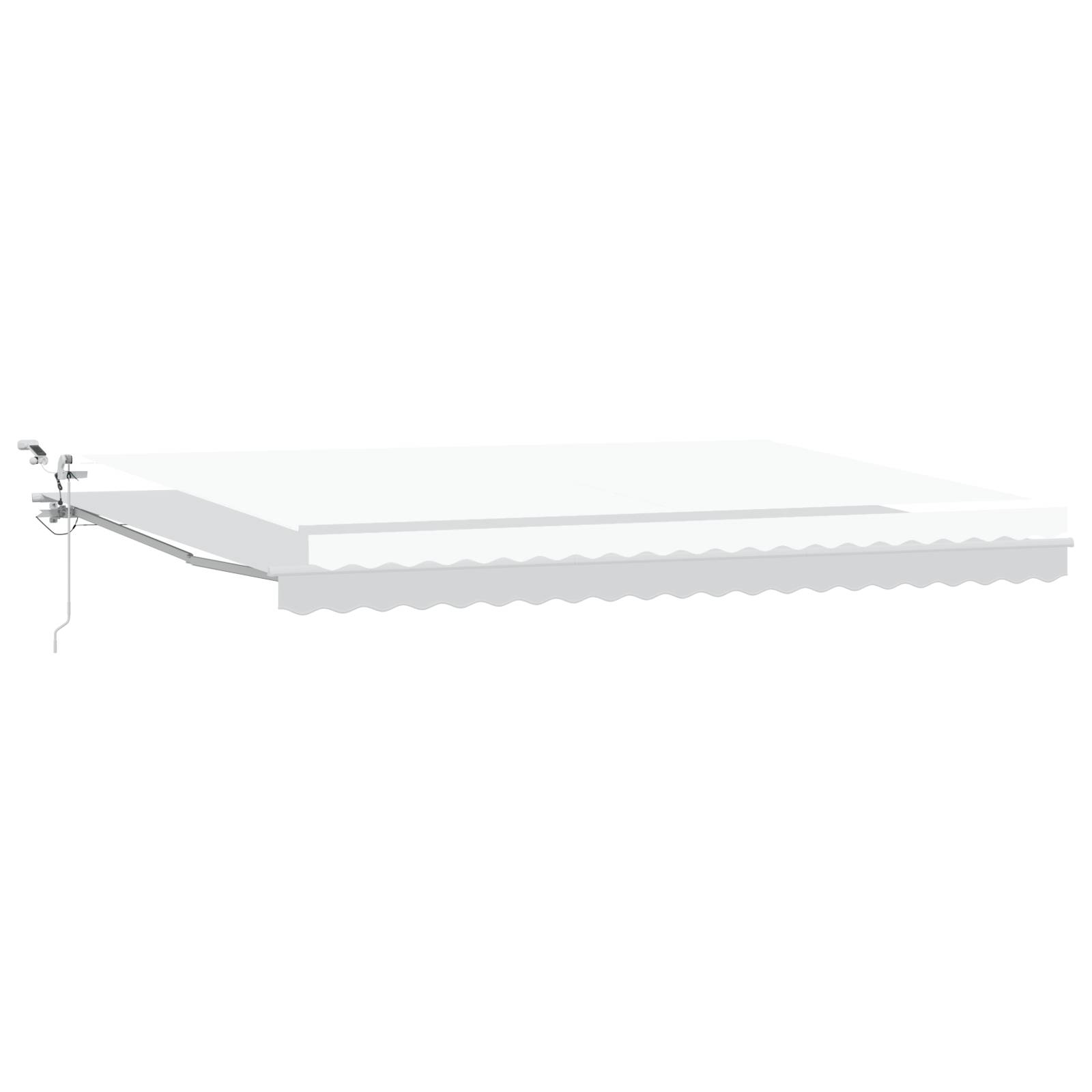 vidaXL Automatische Einziehbare Markise mit LED Weiß 500x350 cm