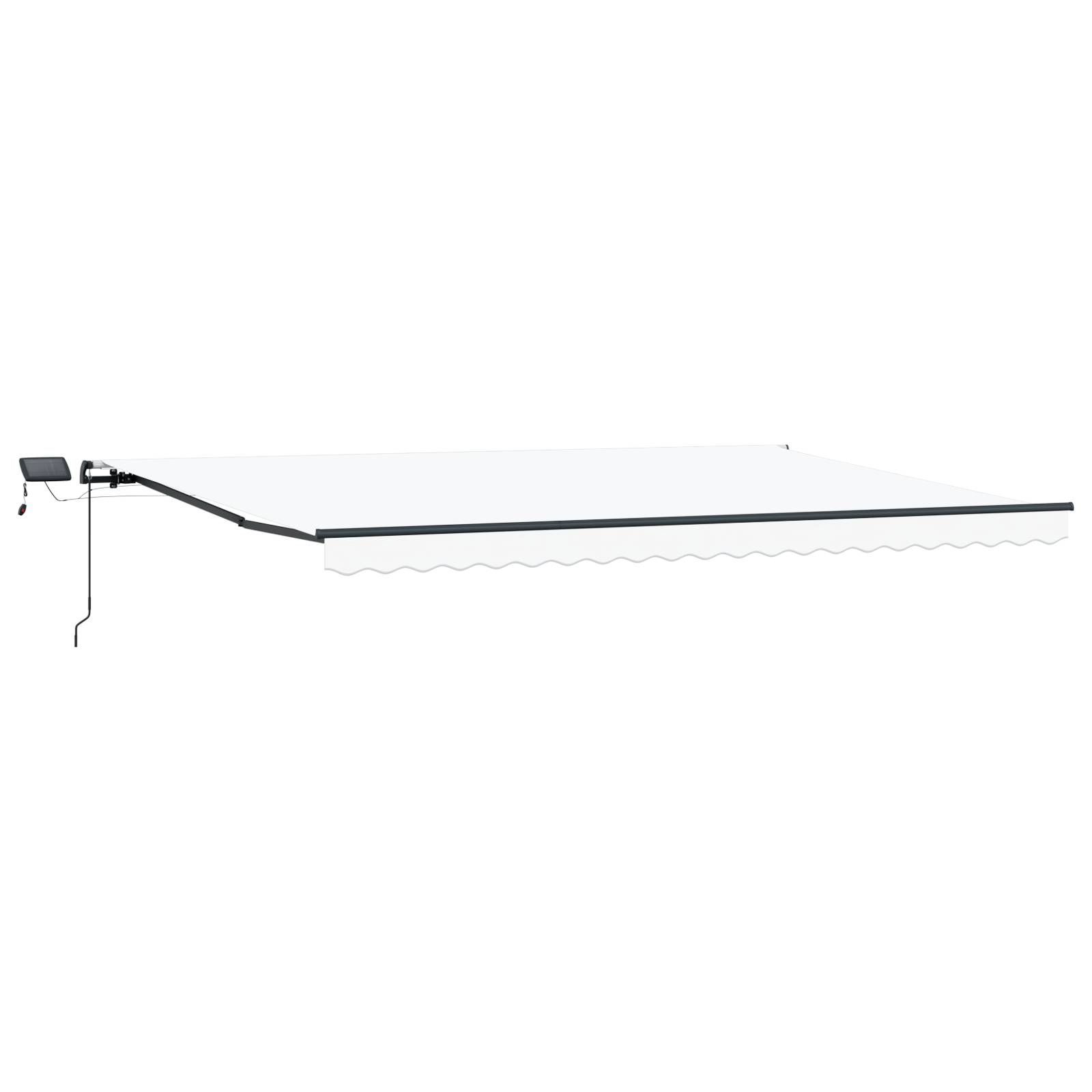 vidaXL Manuell Einziehbare Markise mit LED Weiß 500x350 cm