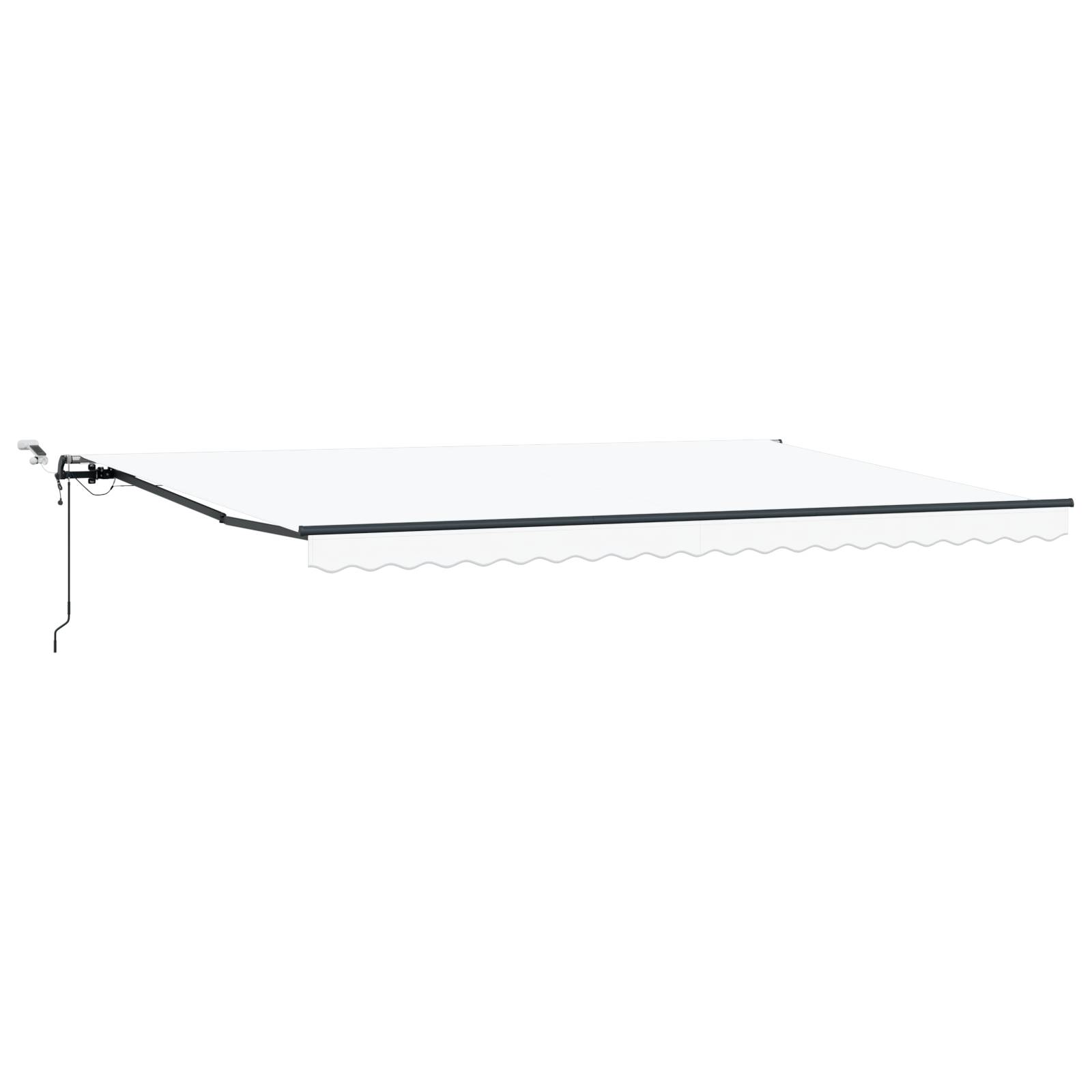 vidaXL Automatische Einziehbare Markise mit LED Weiß 500x300 cm