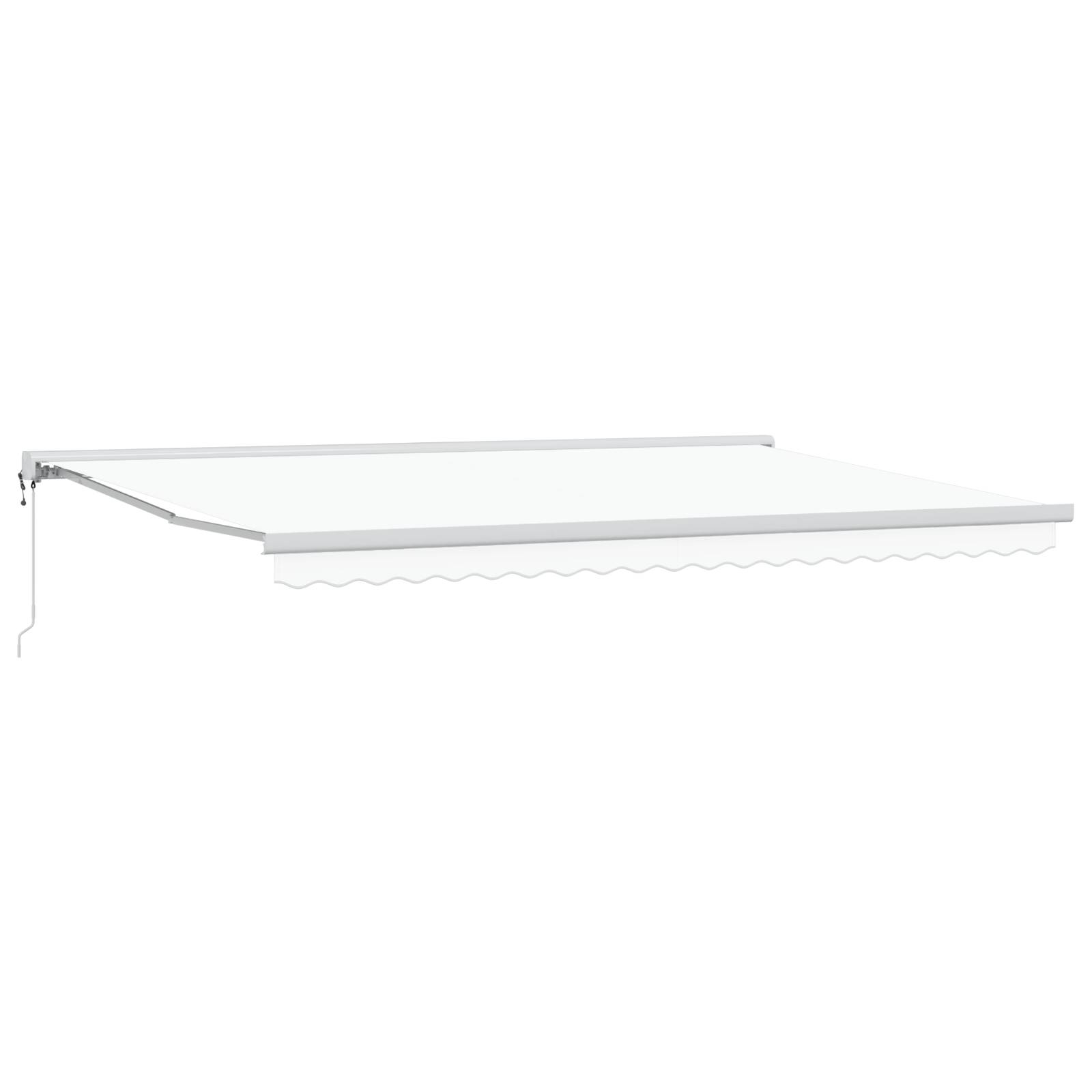vidaXL Automatische einziehbare Markise Weiß 500x300 cm