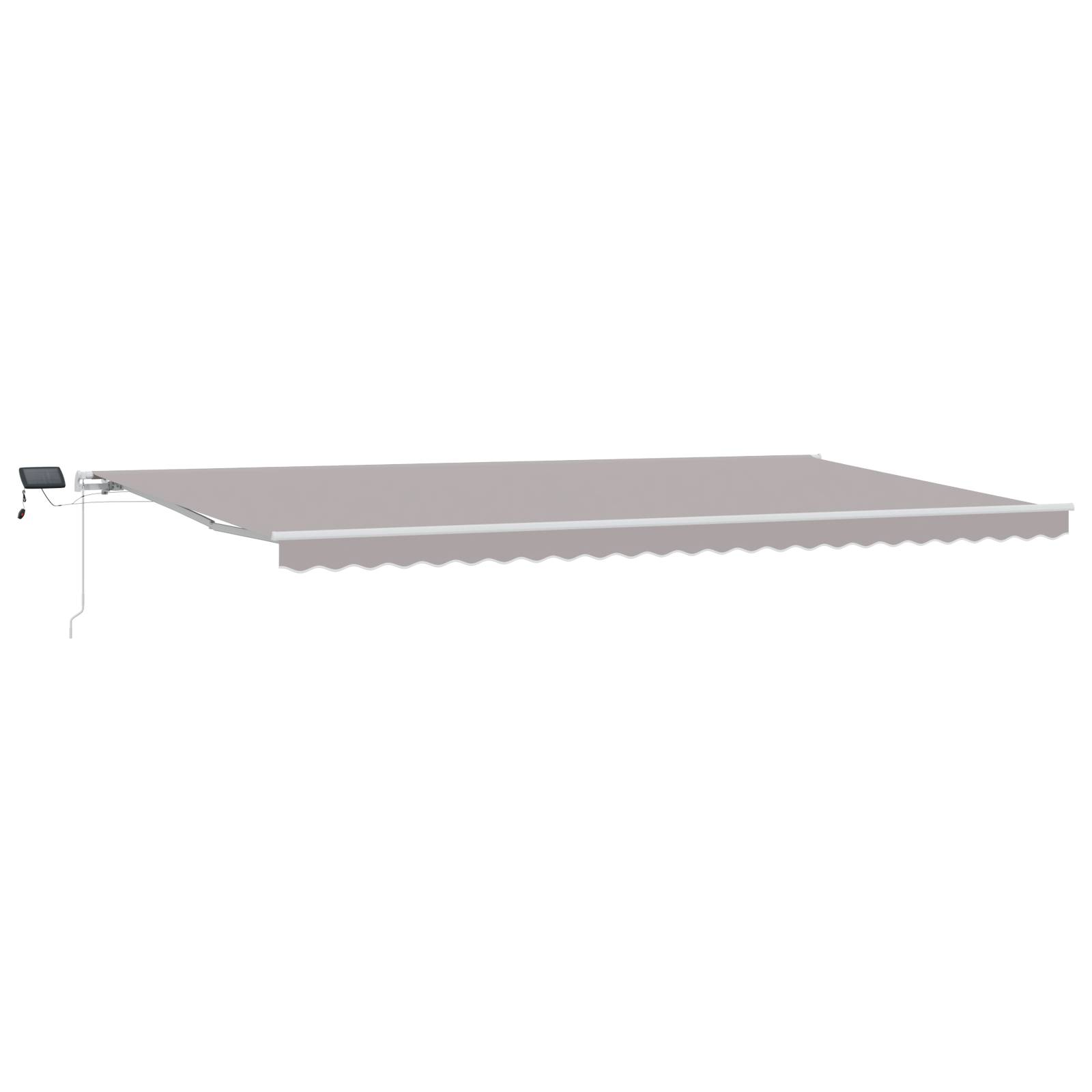 vidaXL manuelle einziehbare Markise mit LED Hellgrau 600x300 cm