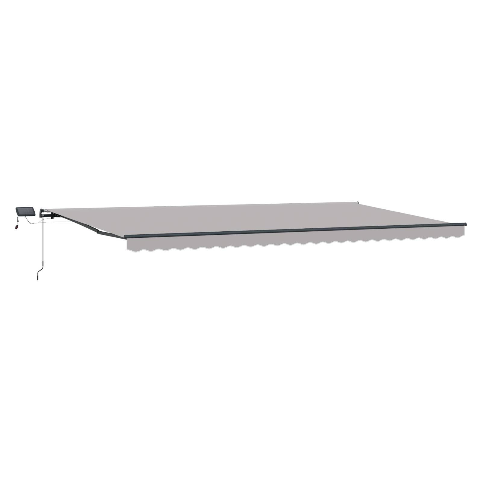 vidaXL Manuelle einziehbare Markise mit LED Hellgrau 600x350 cm