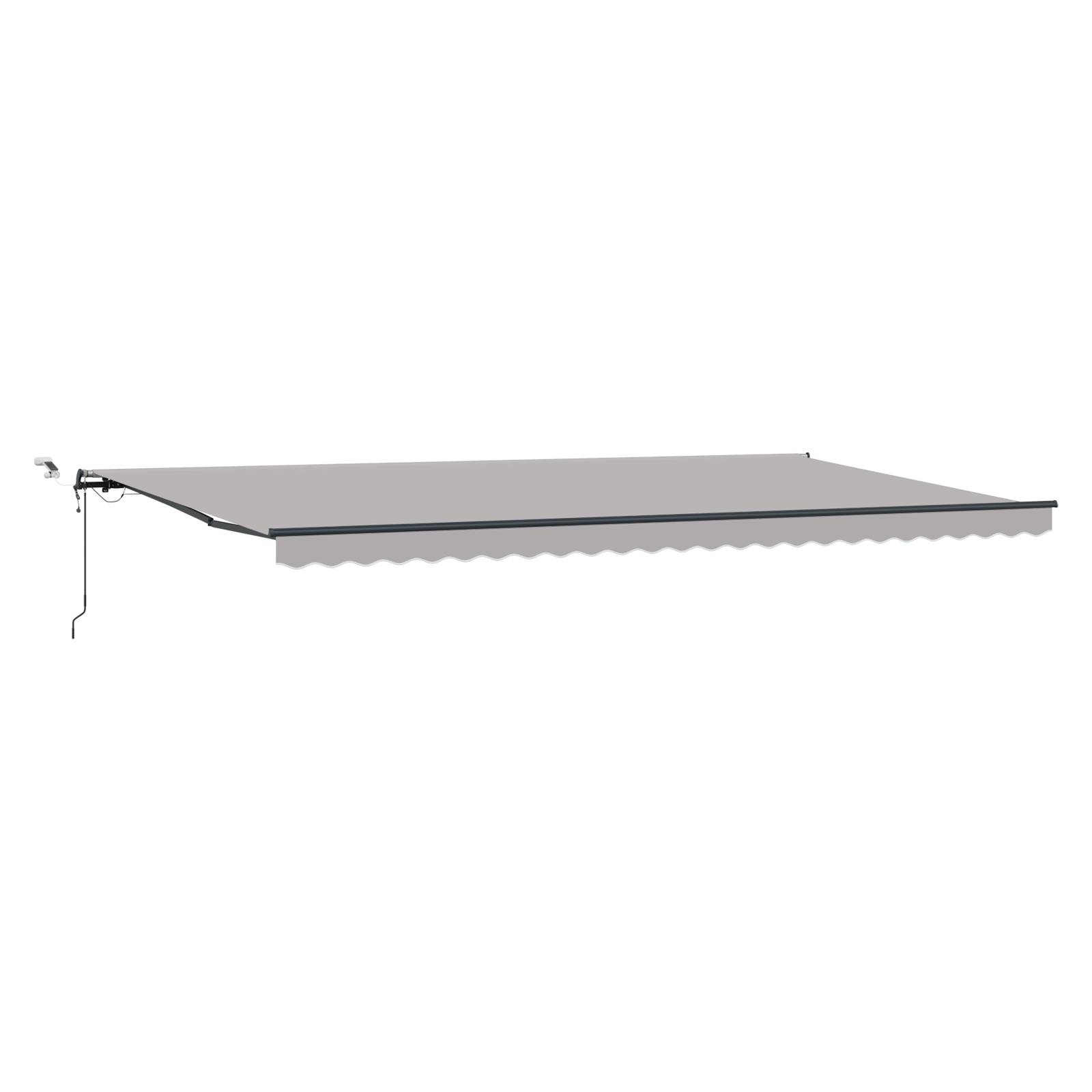 vidaXL Automatische Einziehbare Markise mit LED Hellgrau 600x350 cm