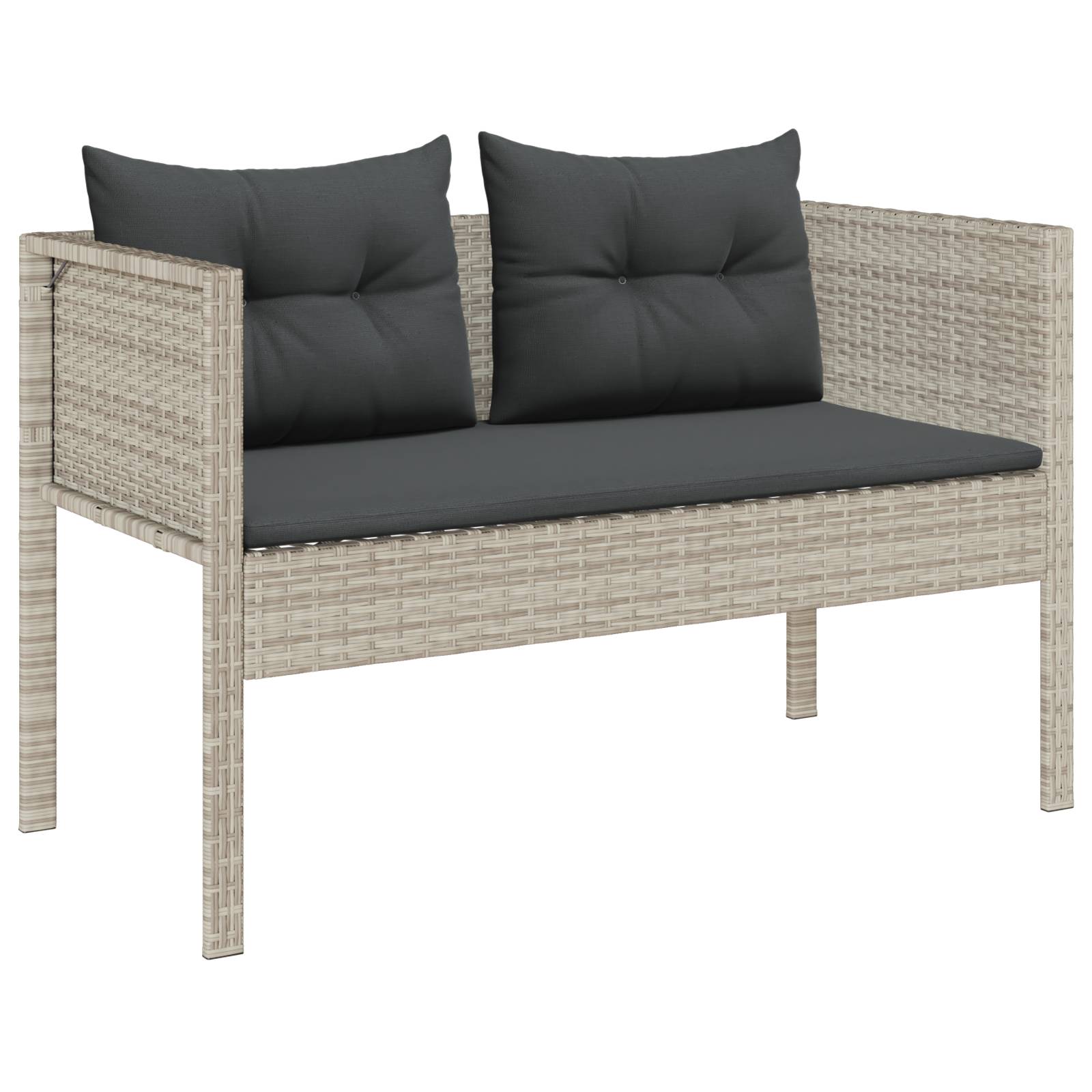 vidaXL Garten-Sofa-Set Hellgrau und Dunkelgrau