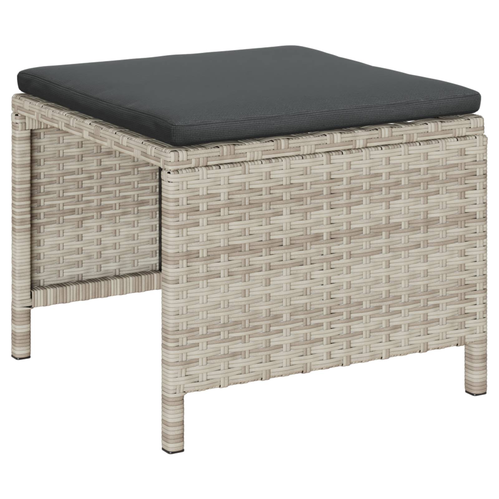 vidaXL Garten-Sofa-Set Hellgrau und Dunkelgrau
