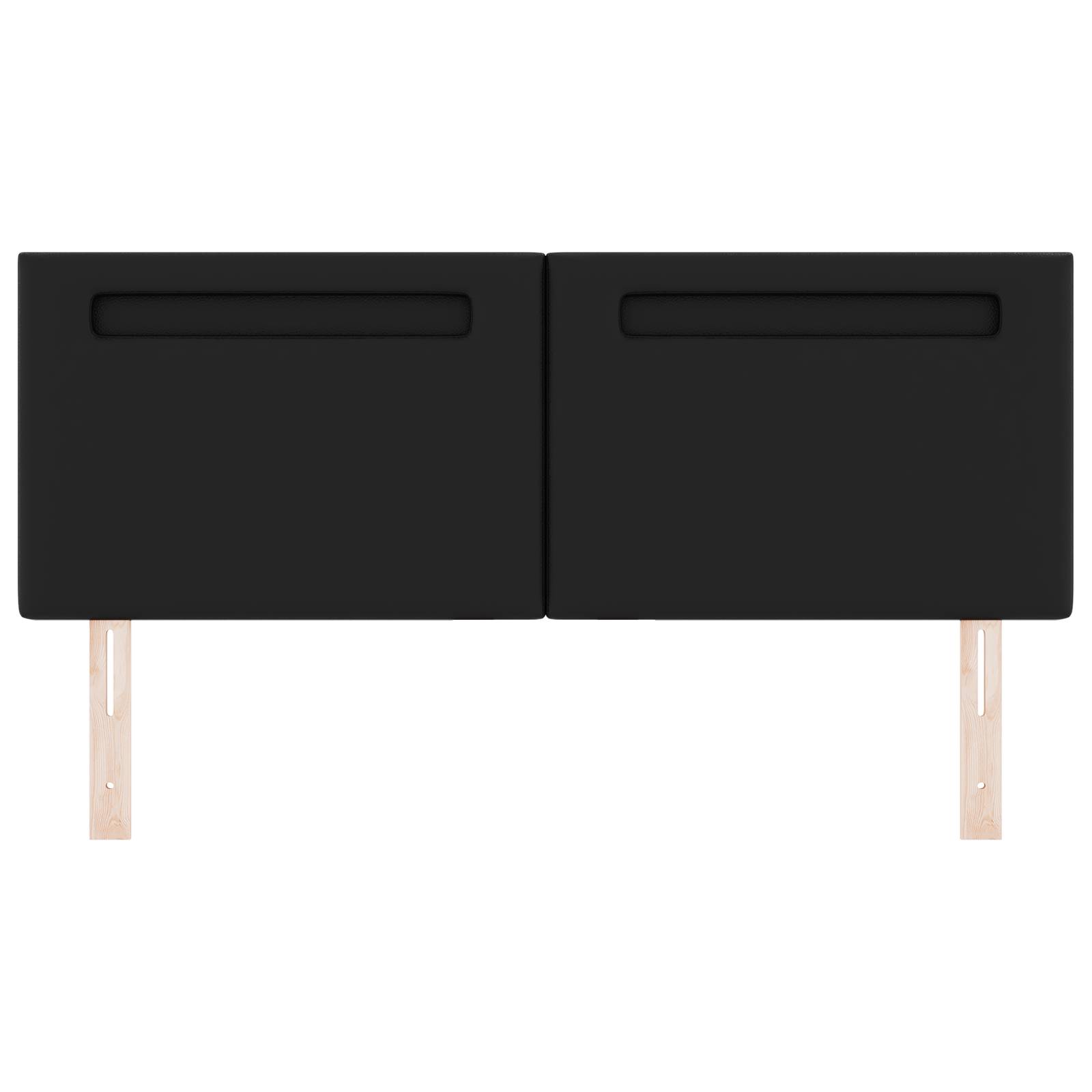 vidaXL Kopfteil Einfarbig Schwarz 160 cm Kunstleder