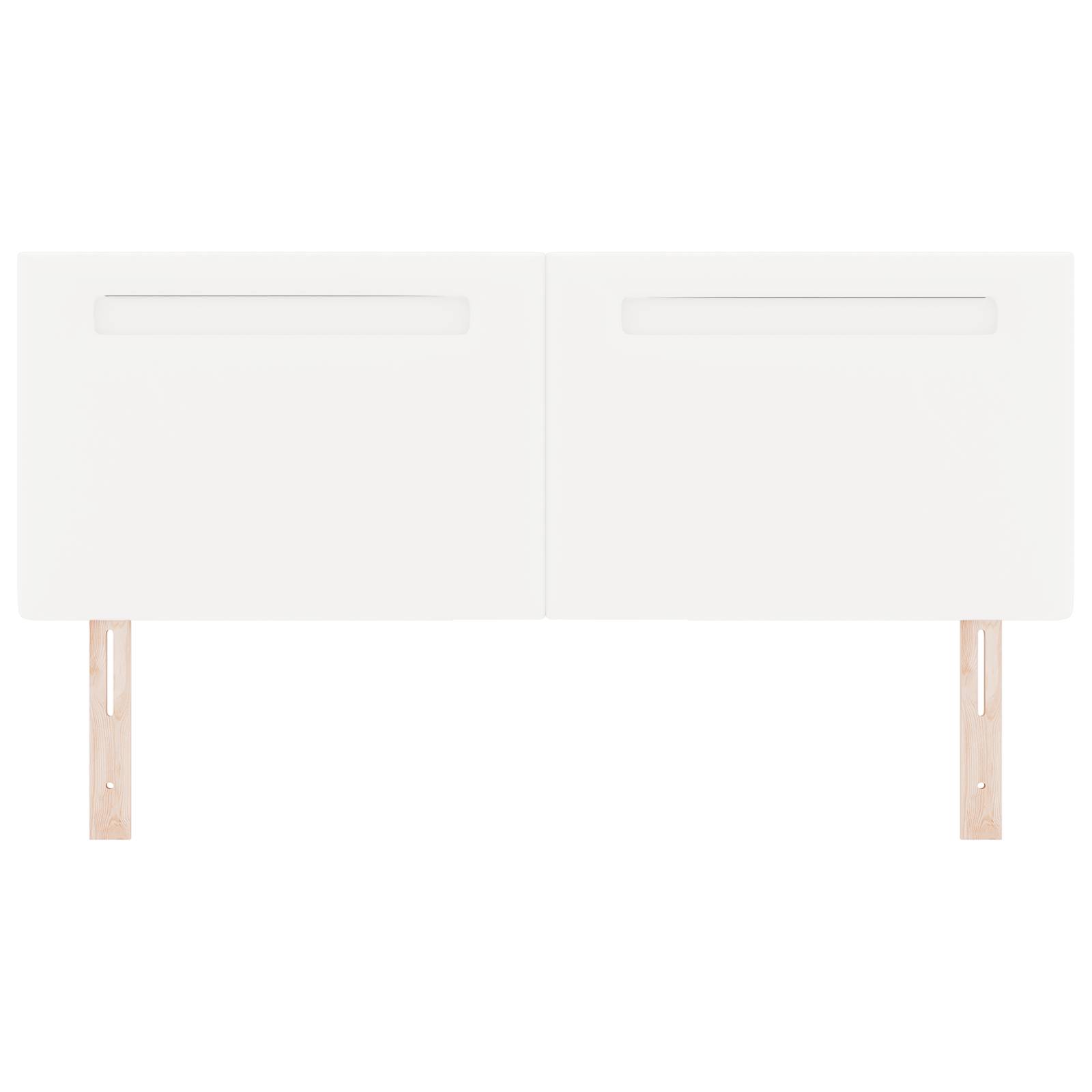 vidaXL Kopfteil Einfarbig Weiß 160 cm Kunstleder