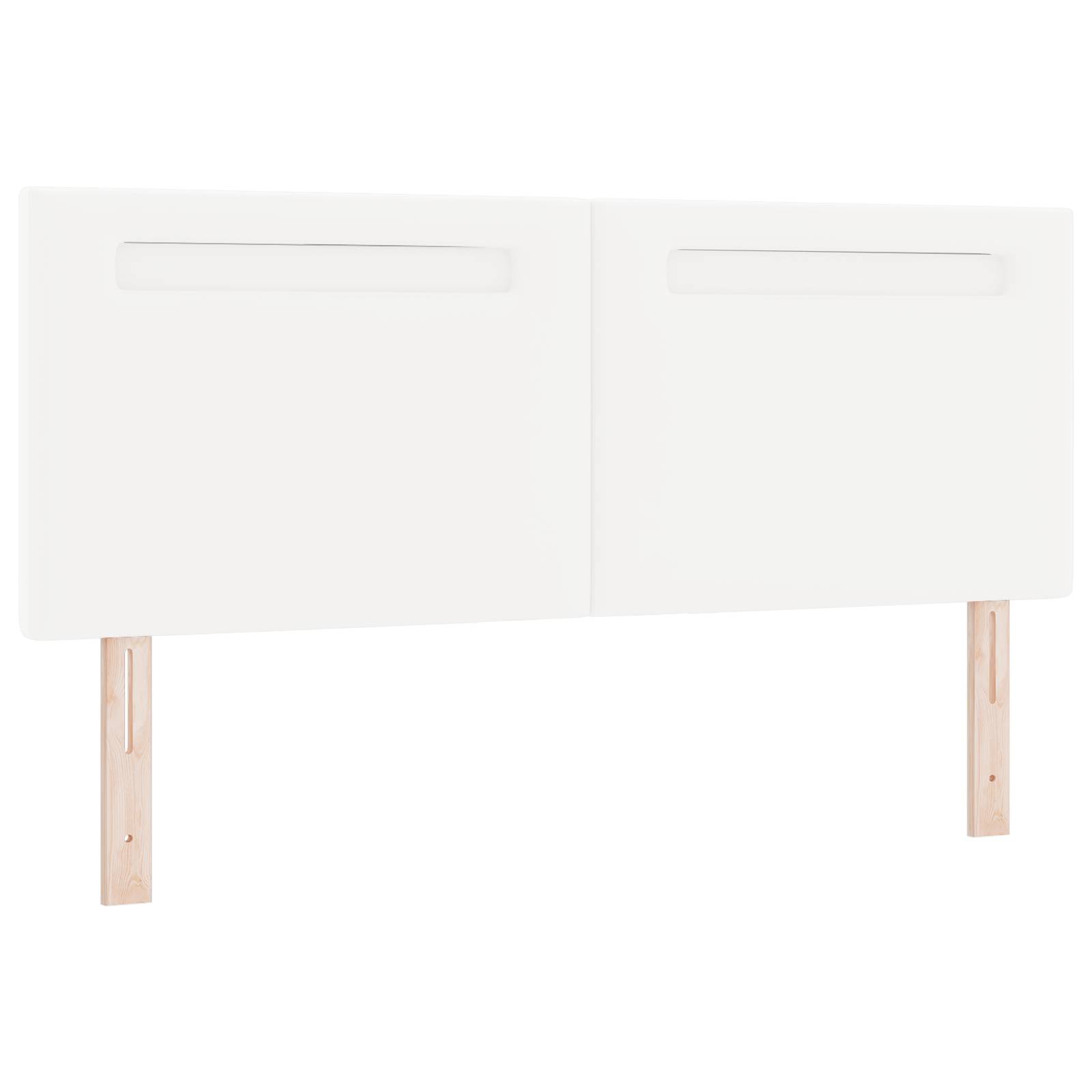 vidaXL Kopfteil Einfarbig Weiß 160 cm Kunstleder