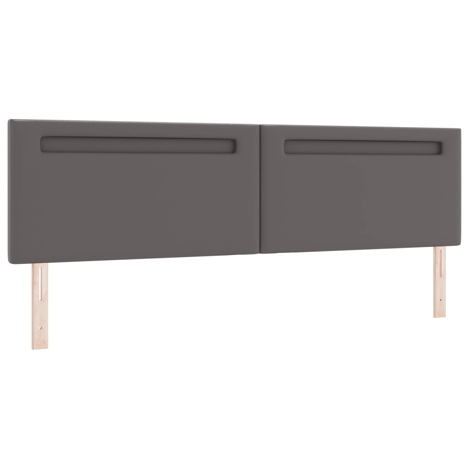 vidaXL Kopfteil Einfarbig Grau 200 cm Kunstleder