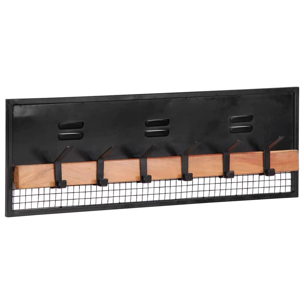 vidaXL Wandgarderobe 90x11x30 cm Massivholz Mango