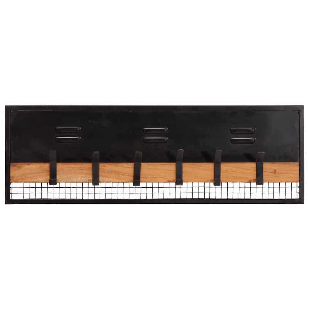 vidaXL Wandgarderobe 90x11x30 cm Massivholz Mango