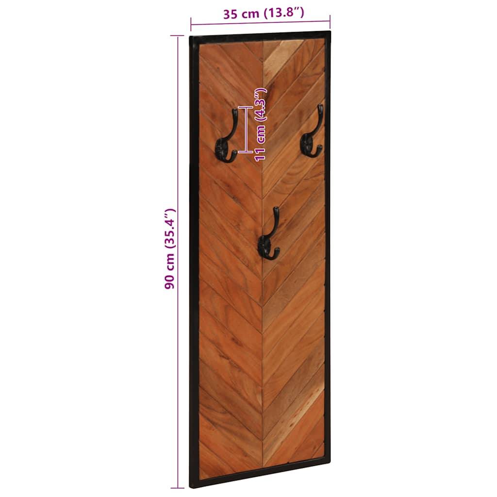 vidaXL Wandgarderobe 2 Stk. 35x1x90 cm Massivholz Akazie