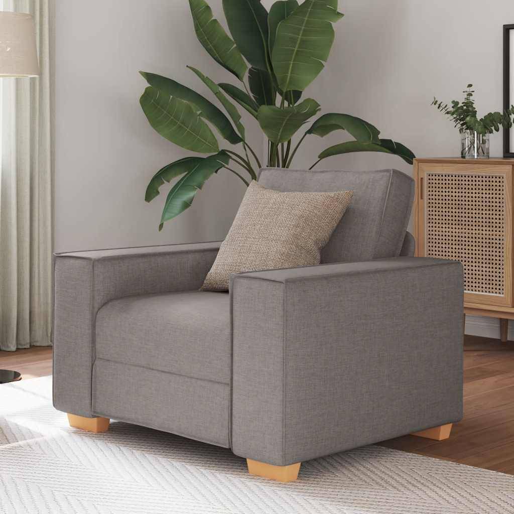 vidaXL Sofa Stuhl Taupe 60 cm Stoff