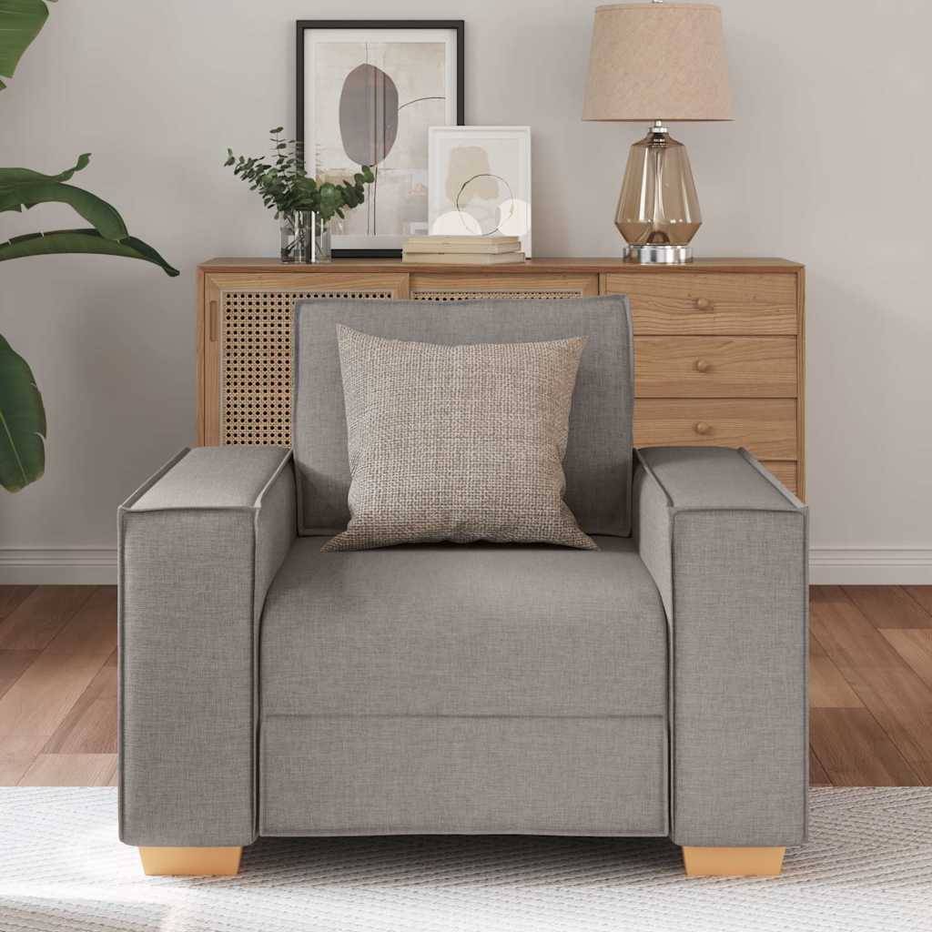 vidaXL Sofa Stuhl Taupe 60 cm Stoff