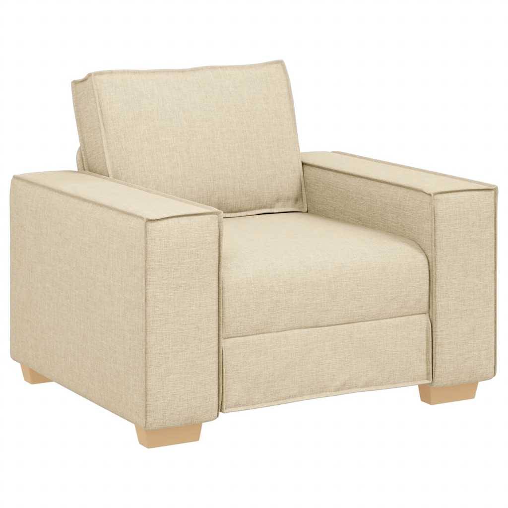 vidaXL Sofa Stuhl Creme 60 cm Stoff