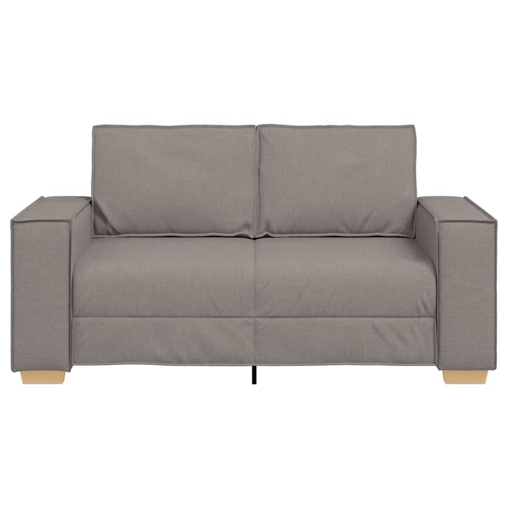 vidaXL 2-Sitzer Sofa Taupe 120 cm Stoff