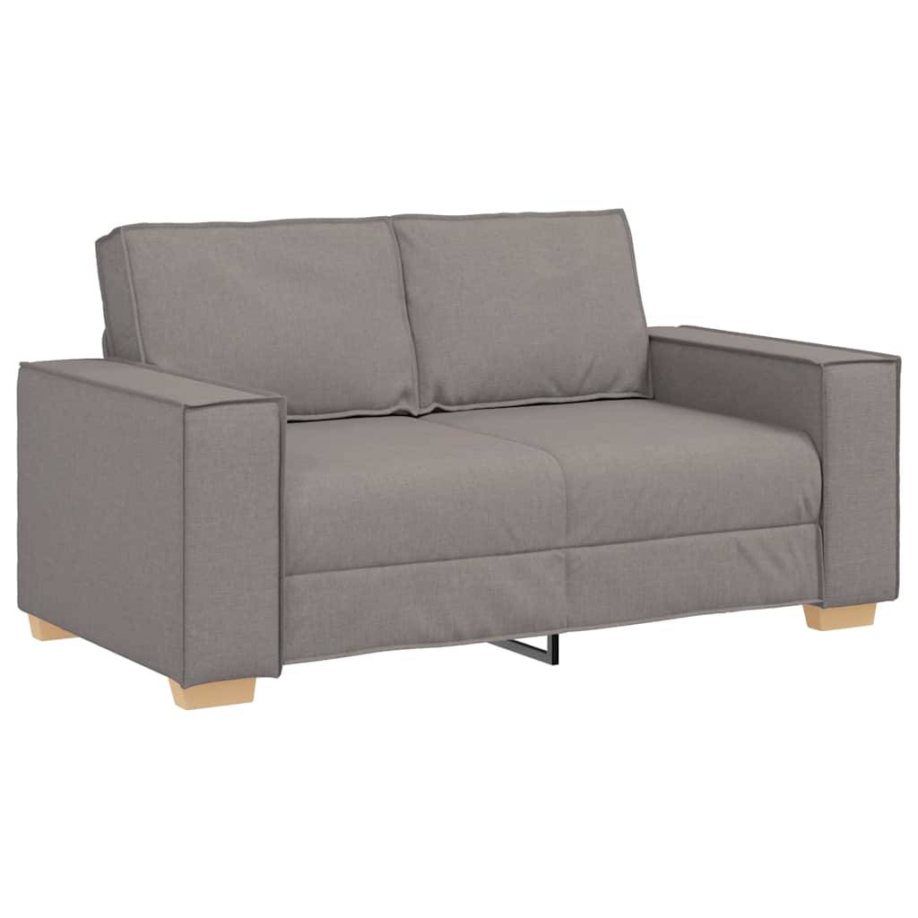 vidaXL 2-Sitzer Sofa Taupe 120 cm Stoff
