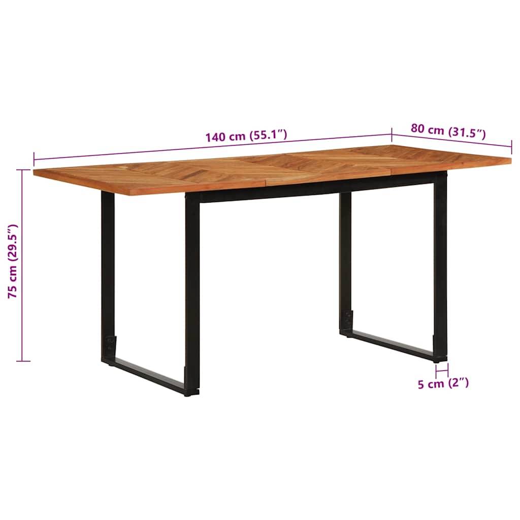 vidaXL Esstisch 160x80x75 cm Massivholz Akazie