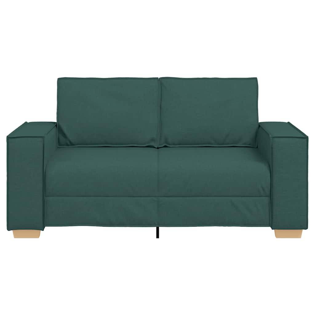vidaXL 2-Sitzer Sofa Dunkelgrün 120 cm Stoff