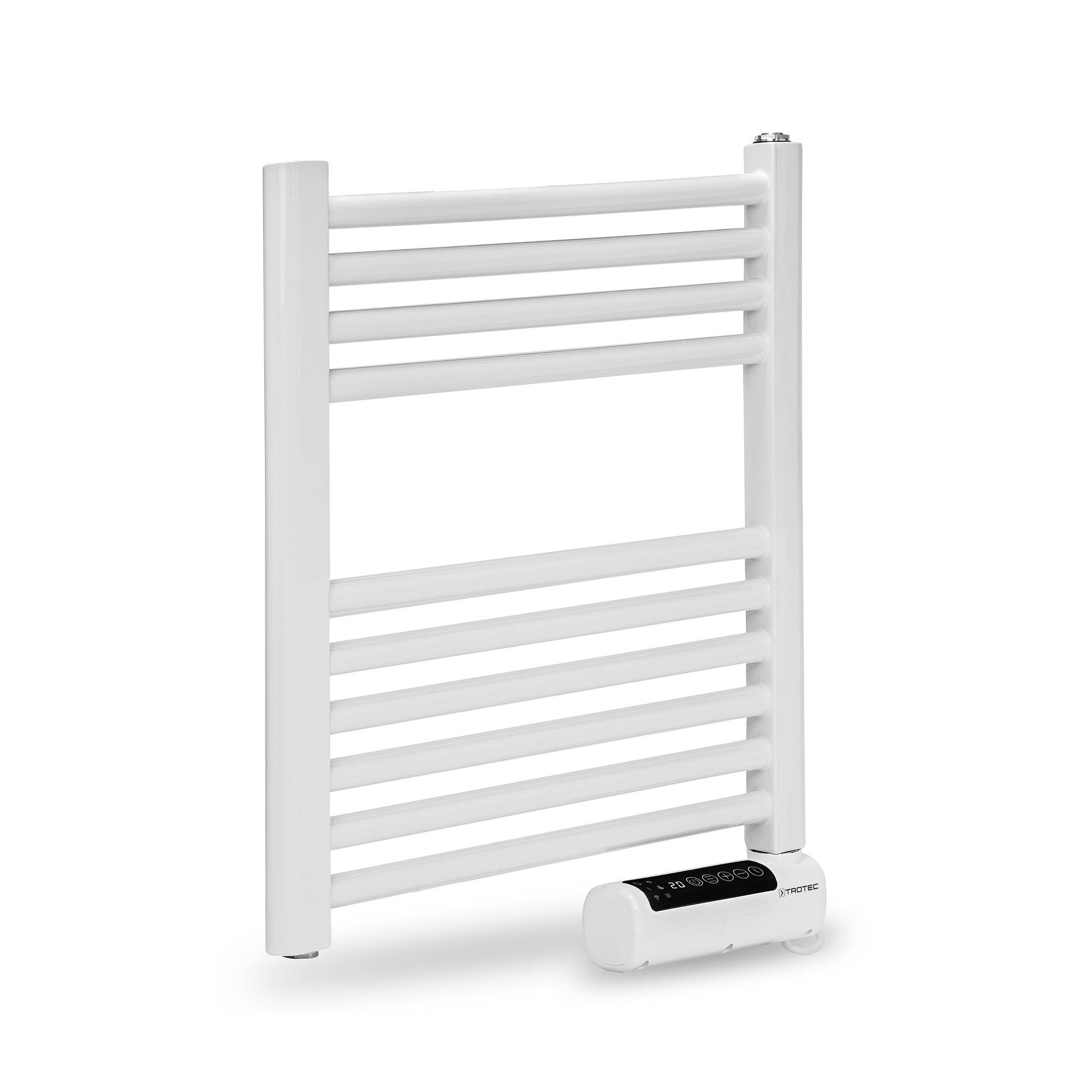 TROTEC Elektrischer Handtuchwärmer TWH 300 S – Wandmontage, 300 W, modernes Flachrohr-Design, geräuschloser Betrieb, IPX4, ideal fürs Bad & Gäst