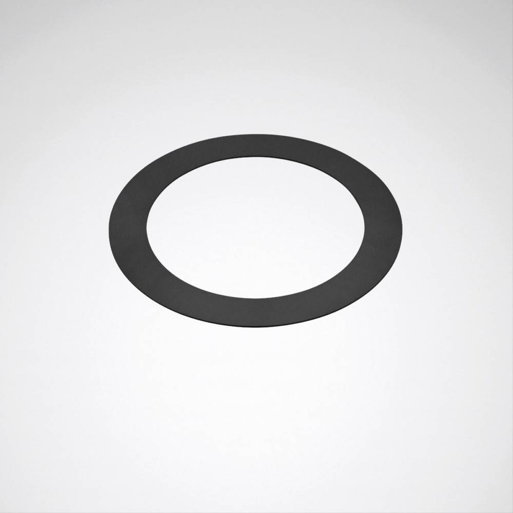 Ein dicker schwarzer Ring auf einem schlichten weißen Hintergrund.