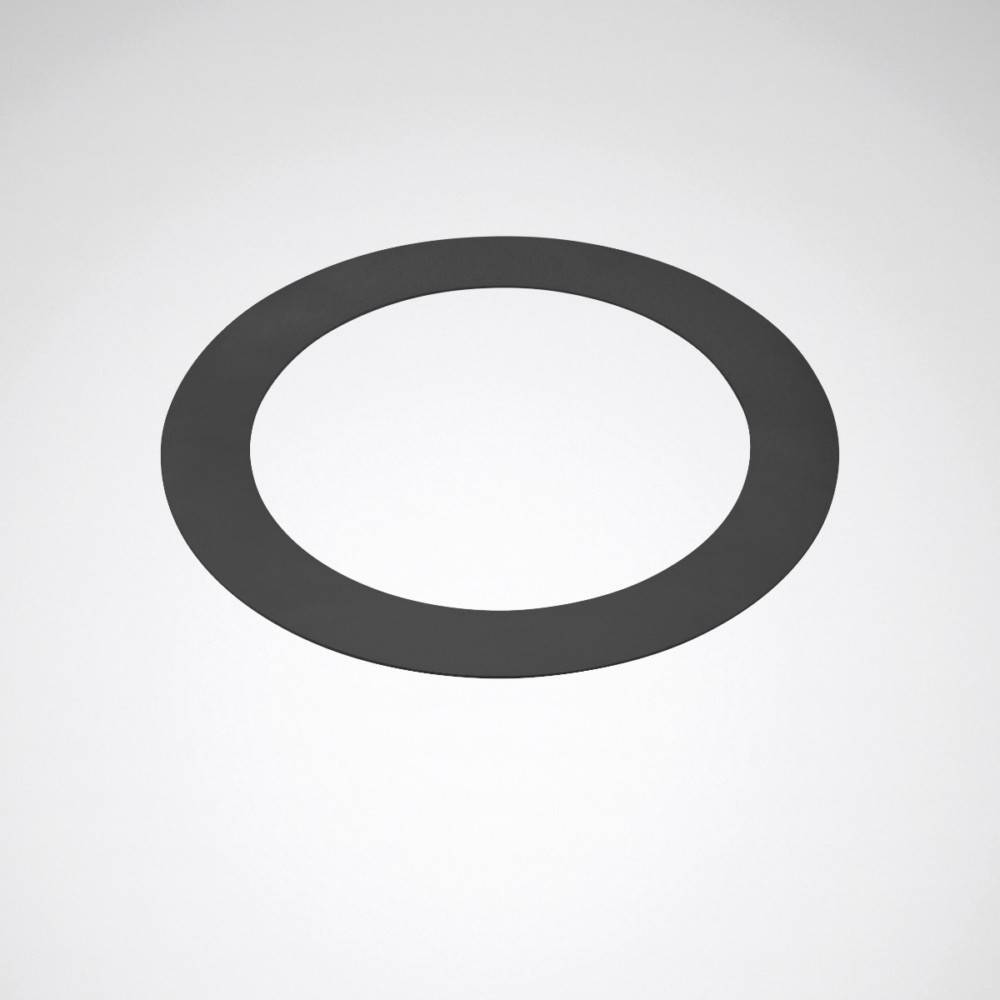 Ein schwarzer Ring auf einem hellgrauen Hintergrund.