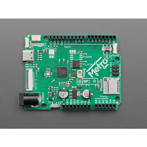 Adafruit Metro RP2350, 150MHz RP2350, 3,3V Logik, 16MB QSPI, 24 GPIO, 8 ADC, USB C, 612V DC Adafruit Metro RP2350, 150MHz RP2350, 3,3V Logik, 16MB QSPI, 24 GPIO, 8 ADC, USB C, 612V DC