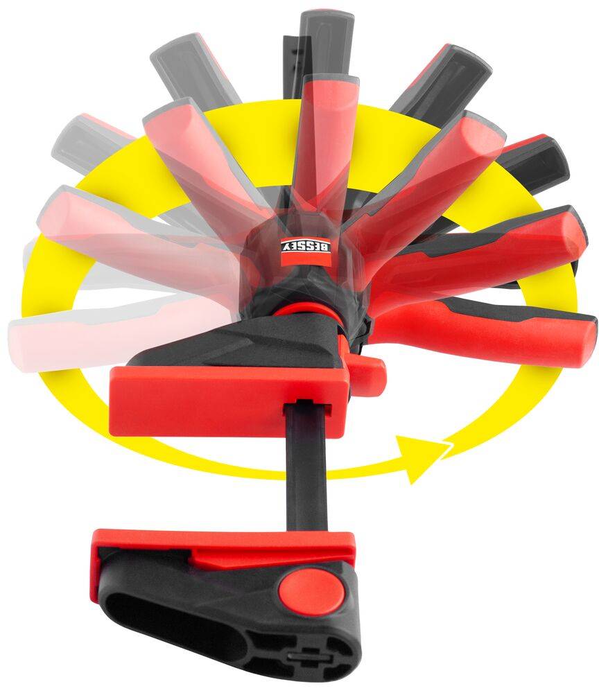 BESSEY Einhandzwinge mit drehbarem Griff EZ360M 150 mm