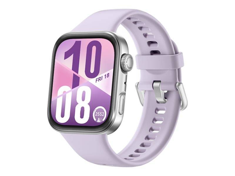 Huawei Watch Fit 4 - Aluminiumlegierung - intelligente Uhr mit Riemen - Flouroelastomer - Lila - Handgelenkgröße: 120-19