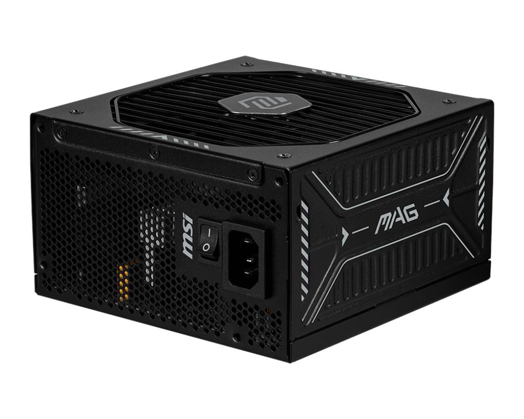 MSI MAG A850GLS PCIE5, 850 W, 100 - 240 V, 1870 W, 47 - 63 Hz, Aktiv, 90%