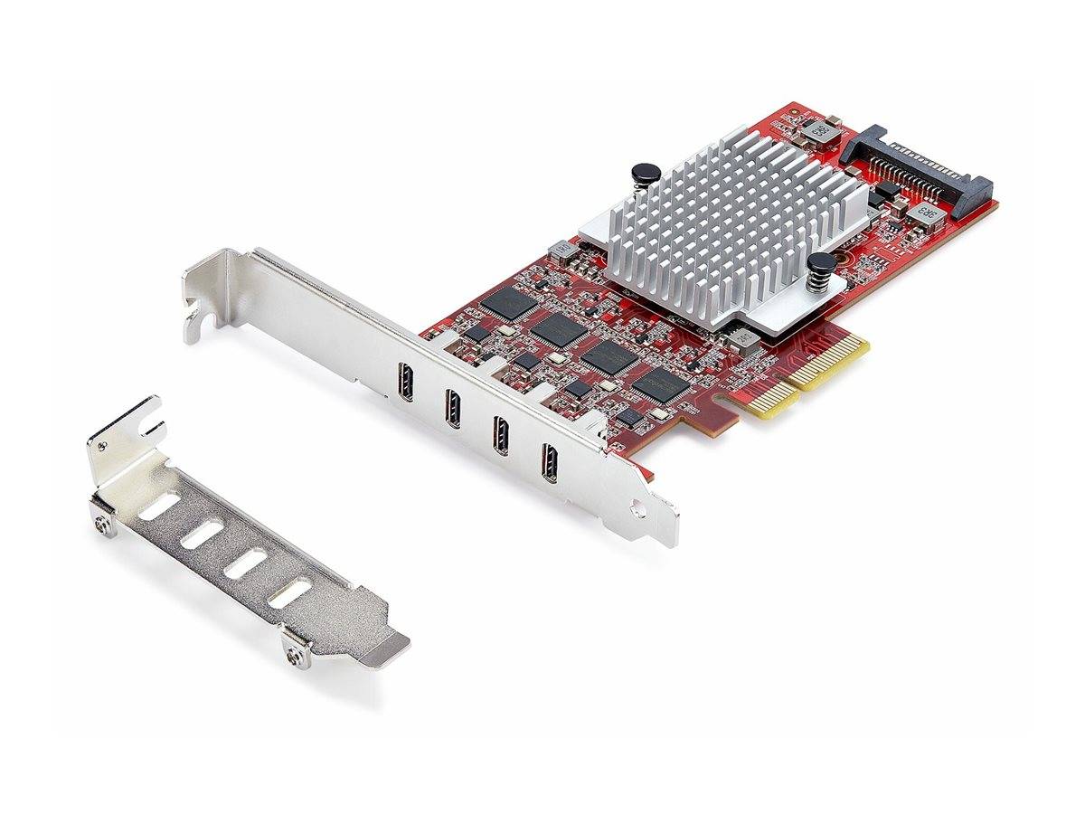 STARTECH.COM 4-Port USB-C 10Gbps PCIe Karte 4x Separate USB 3.2 Kontroller PCI Express 3.0 Standardprofil Bugel TAA