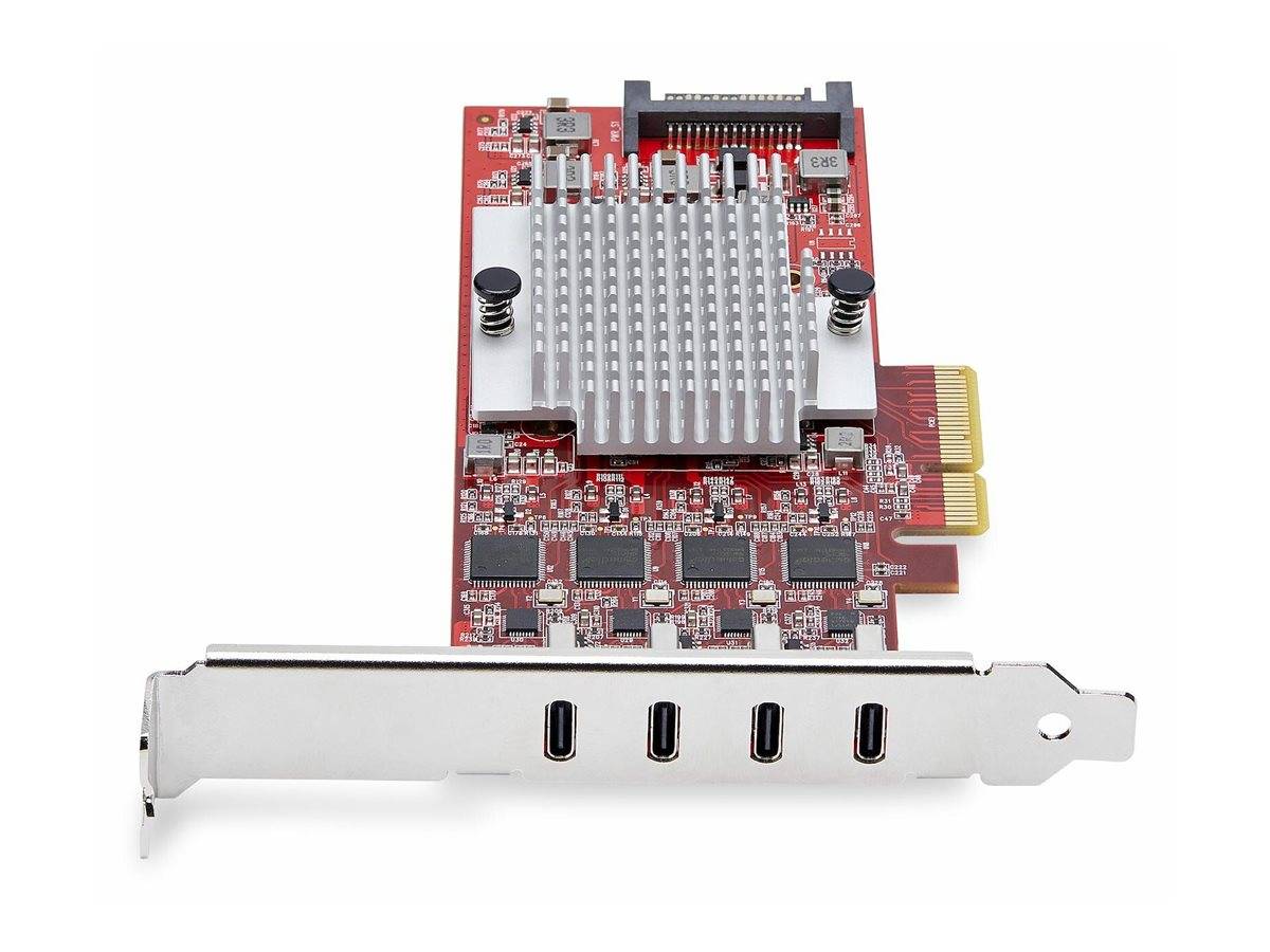 STARTECH.COM 4-Port USB-C 10Gbps PCIe Karte 4x Separate USB 3.2 Kontroller PCI Express 3.0 Standardprofil Bugel TAA