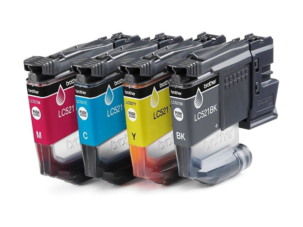 Brother LC521 Value Pack - 4er-Pack - Schwarz, Gelb, Cyan, Magenta
