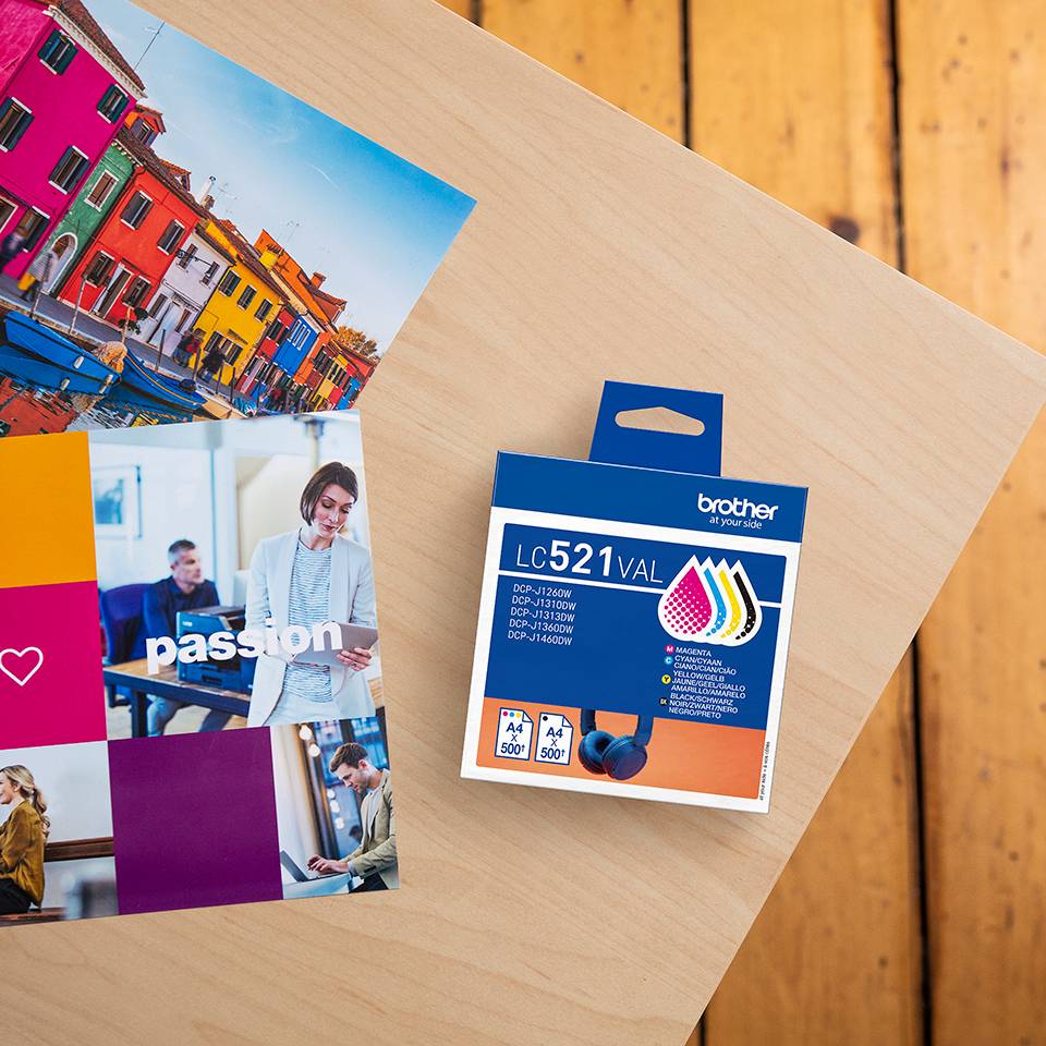 Brother LC521 Value Pack - 4er-Pack - Schwarz, Gelb, Cyan, Magenta