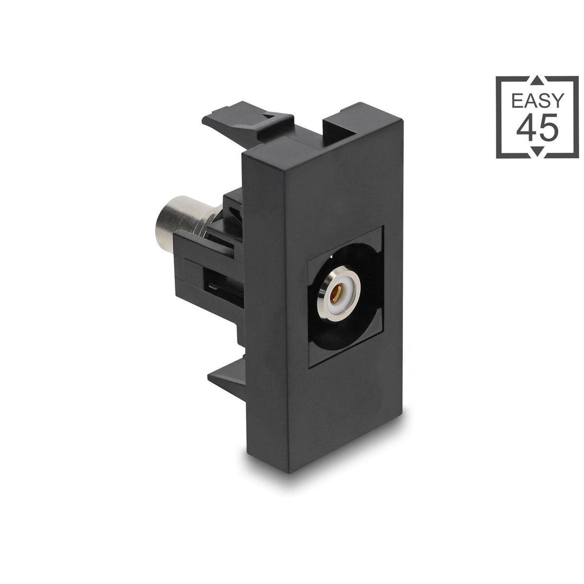 Delock Easy 45 Modul Cinch Buchse zu Cinch Buchse weiß schwarz
