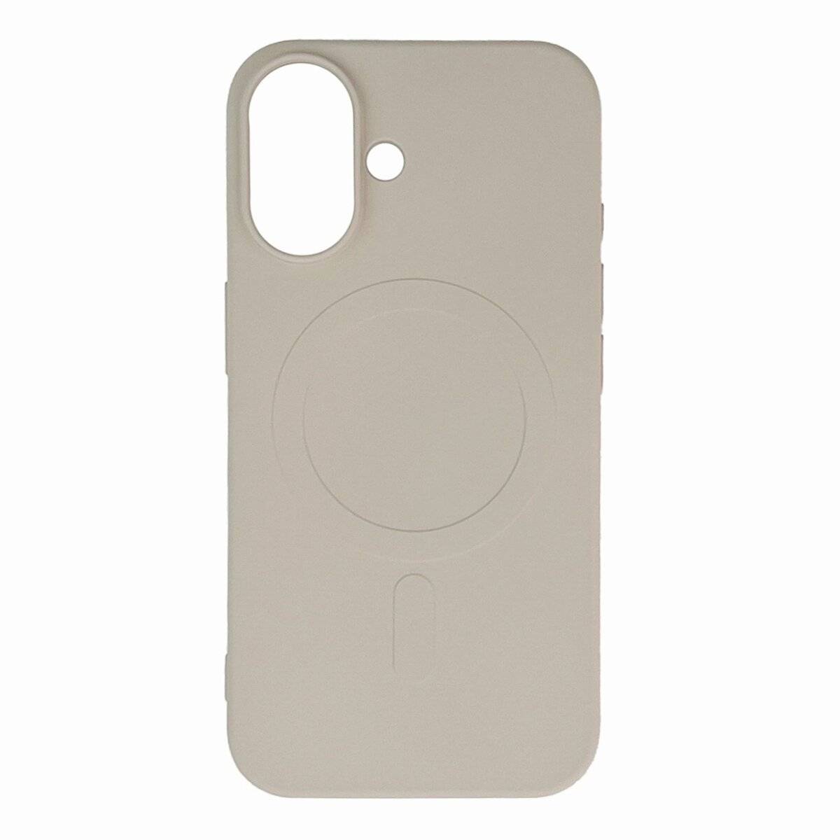 Liquid Silikonhülle mit Magnetring weiches Case Bumper kompatibel mit Samsung Galaxy S25 Edge Beige