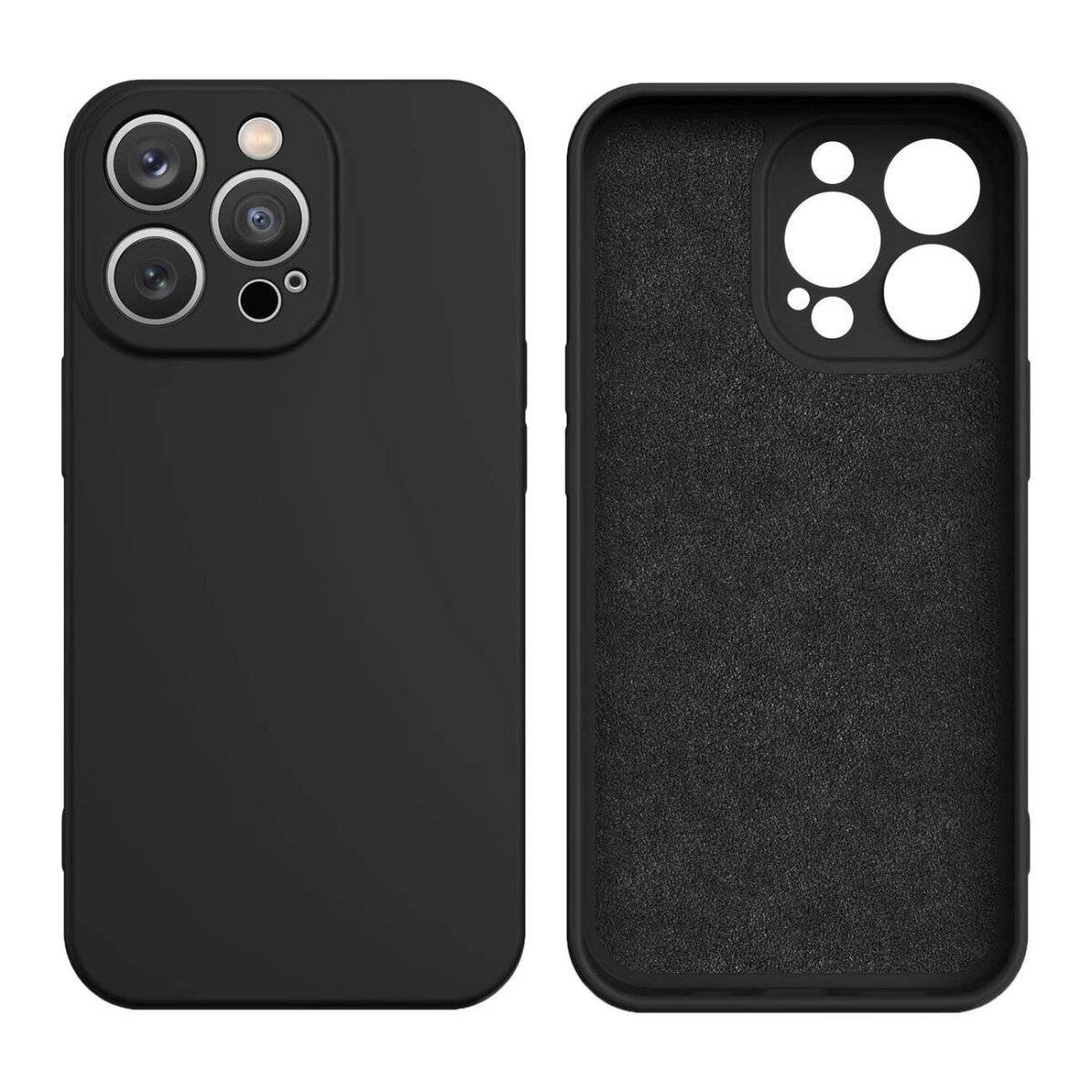 Silikonhülle – schlankes Case Bumper kompatibel mit Samsung Galaxy S25 Edge Schwarz