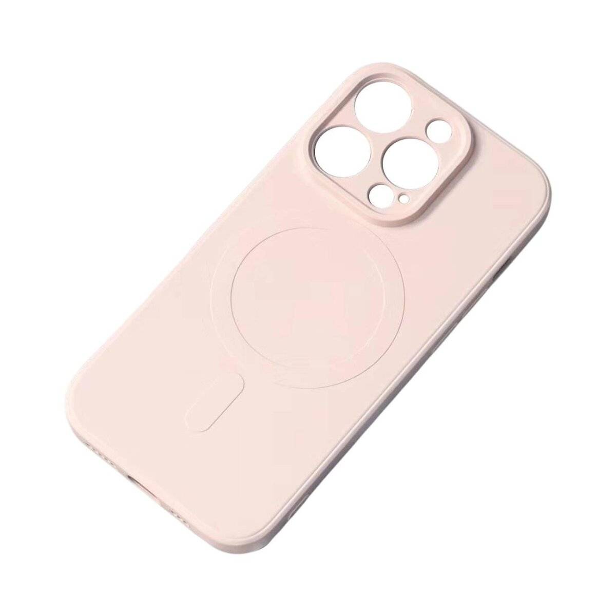 Silikoncase mit magnetischer Ladefunktion – Schlanke Handyhülle kompatibel mit iPhone 16e (SE 4 2025) Rosa