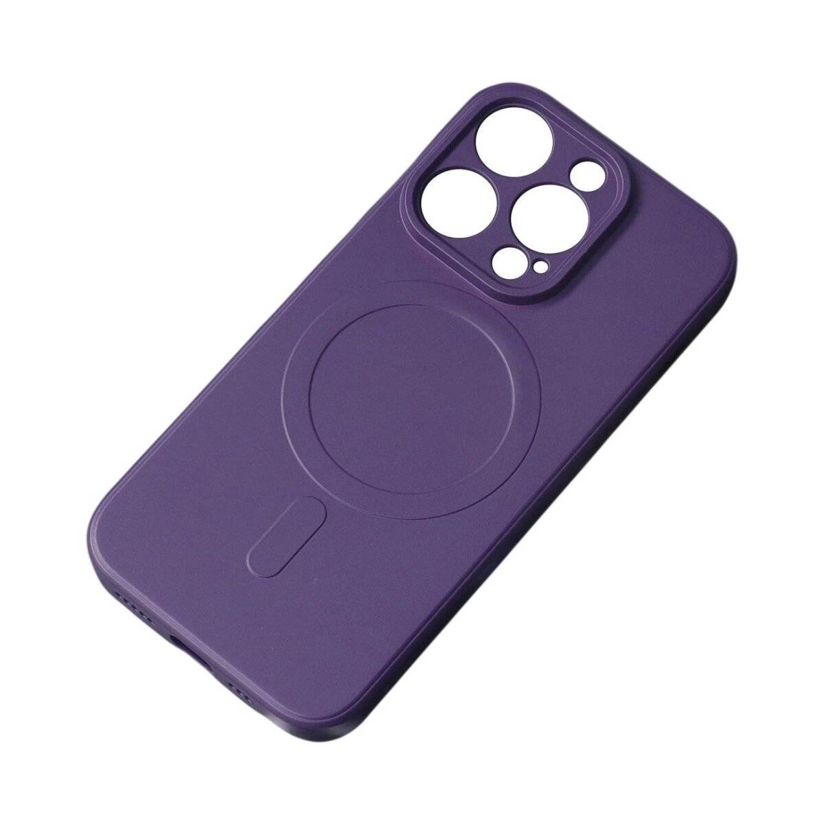 Silikoncase mit magnetischer Ladefunktion – Schlanke Handyhülle kompatibel mit iPhone 16e (SE 4 2025) Lila