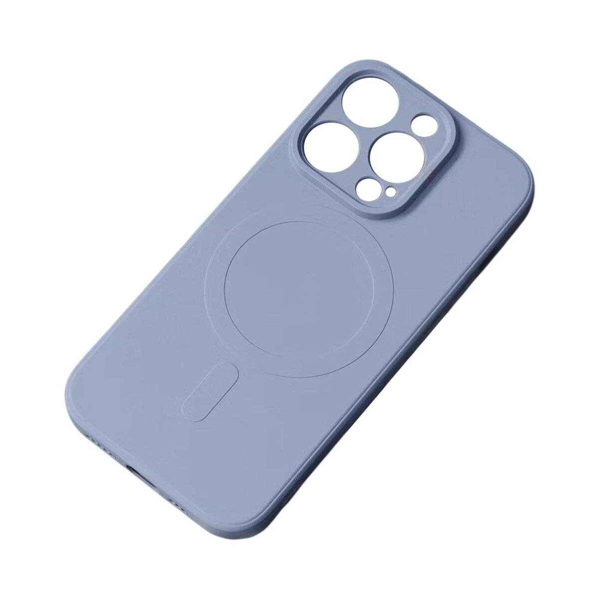 Silikoncase mit magnetischer Ladefunktion – Schlanke Handyhülle kompatibel mit iPhone 16e (SE 4 2025) Grau